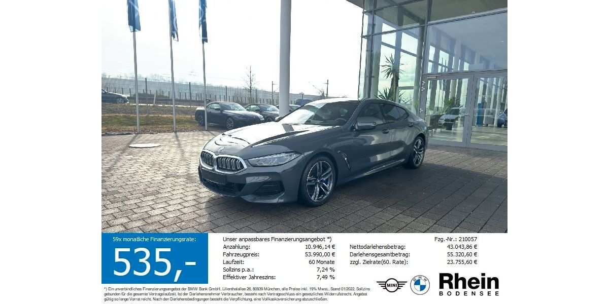 BMW 840 95.054 km 51.990 &euro; Friedrichshafen 88046