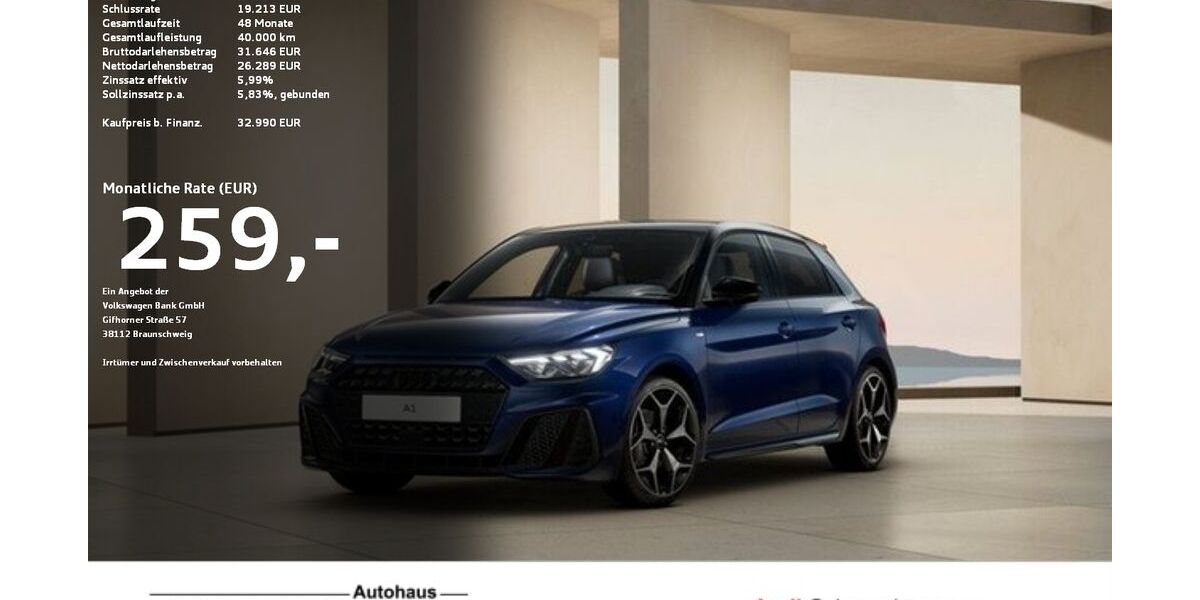 Audi A1 3.900 km 32.990 &euro; Ravensburg 88214