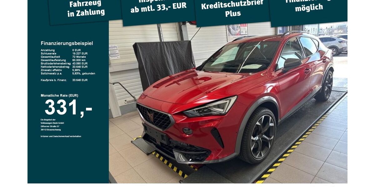 Cupra Formentor 16.210 km 33.490 &euro; Weingarten 88250